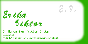 erika viktor business card
